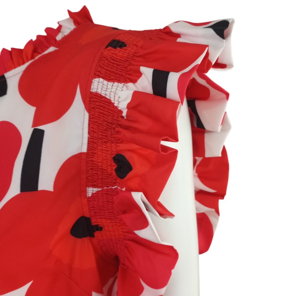 Jodifl Red Floral Flower Print A-Line Mini Dress - Picture 3 of 11